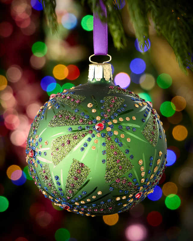 Vibrant Glimmer Glass Ornament